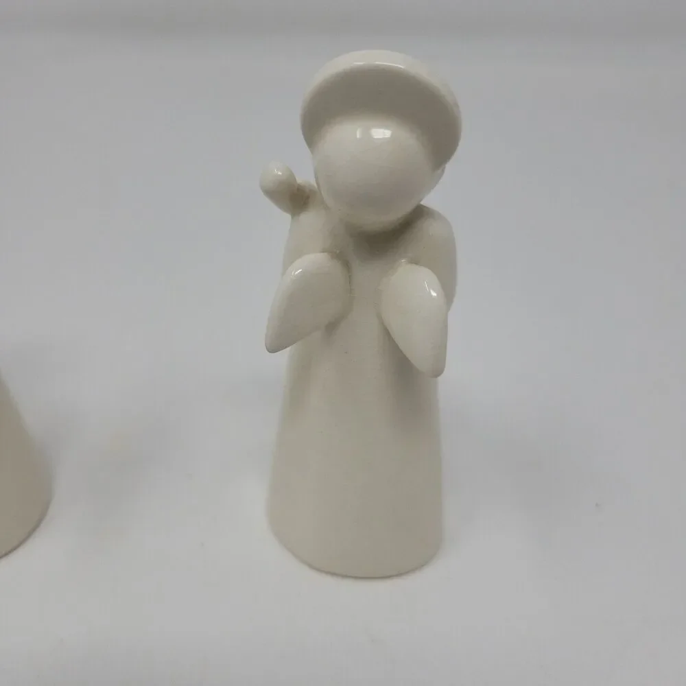 Vintage Royal Copenhagen Choir Angel Figurines w/Horn Guitar Denmark Christmas 2
